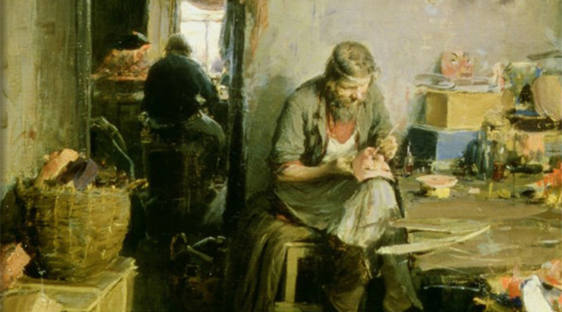 'En la tienda de máscaras', de Abram Efimovich Arkhipov (1897)
